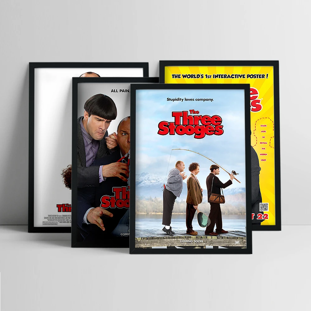 The Three Stooges American Slapstick Comedy Film Poster Movie Canvas Painting Video Room Cinema Wall Art Print Picture Decor