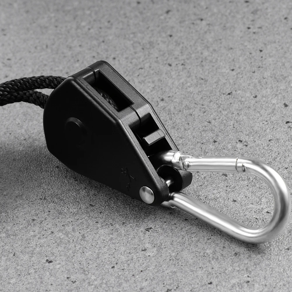 

6Pcs Grow Light Hangers Adjustable Lifting Rope Kit for Grow Lamps Plant Tent Fan Heavy Duty Pulley Ratchet Lights Lifters