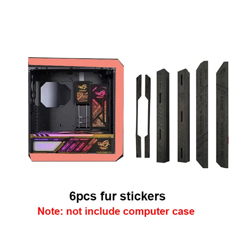 ROG Helios замшевые наклейки, DIY GX601 чехол Рамка кожаный чехол кожух для ASUS Strix геймерский шкаф украшение мода 4 шт.