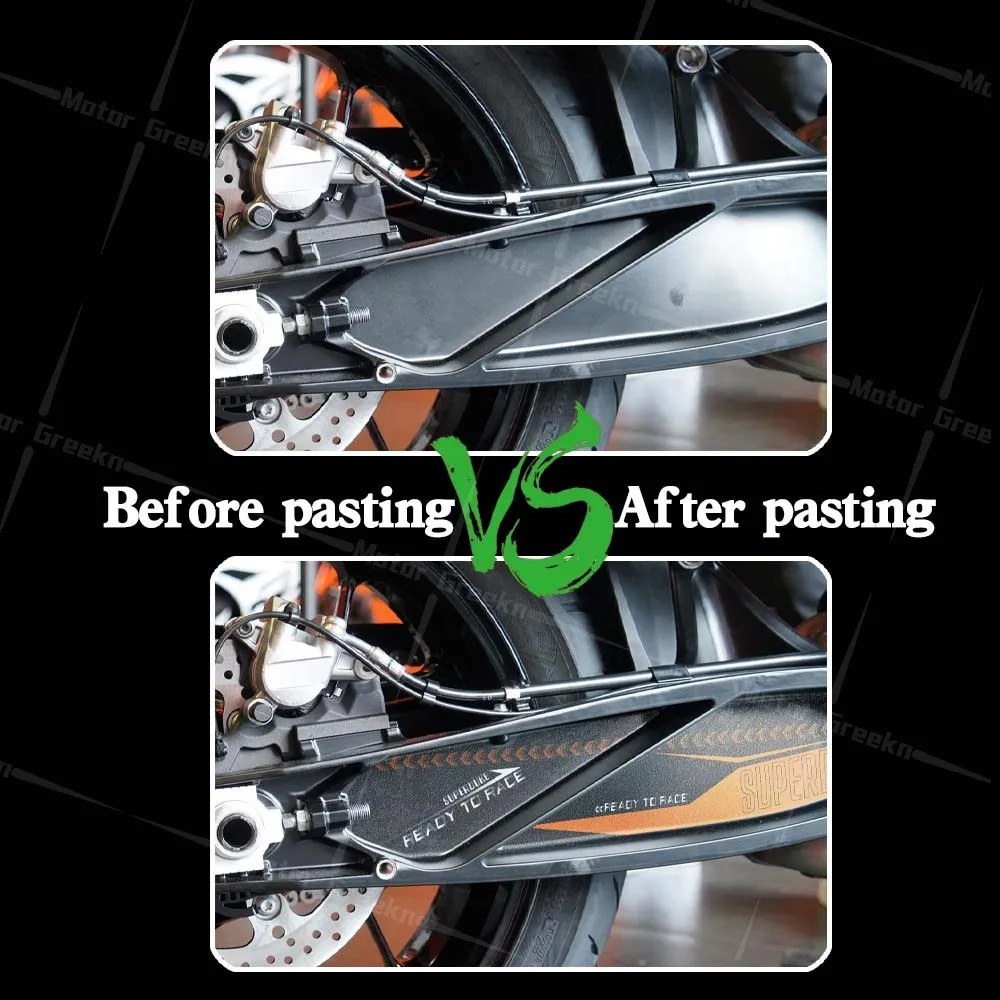 Refit Motorcycle Frosted Swingarm Protection Sticker Rotating Shaft Decorative Decal Waterproof For Duke 790 890 890S 890R 890GP
