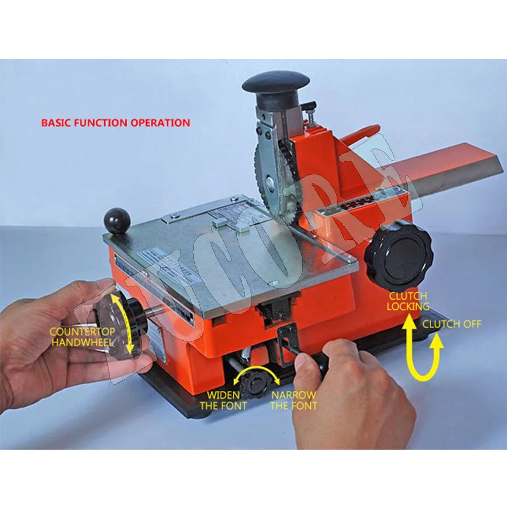 Small semi-automatic nameplate marking Manual marking Embossing Metal sign engraving