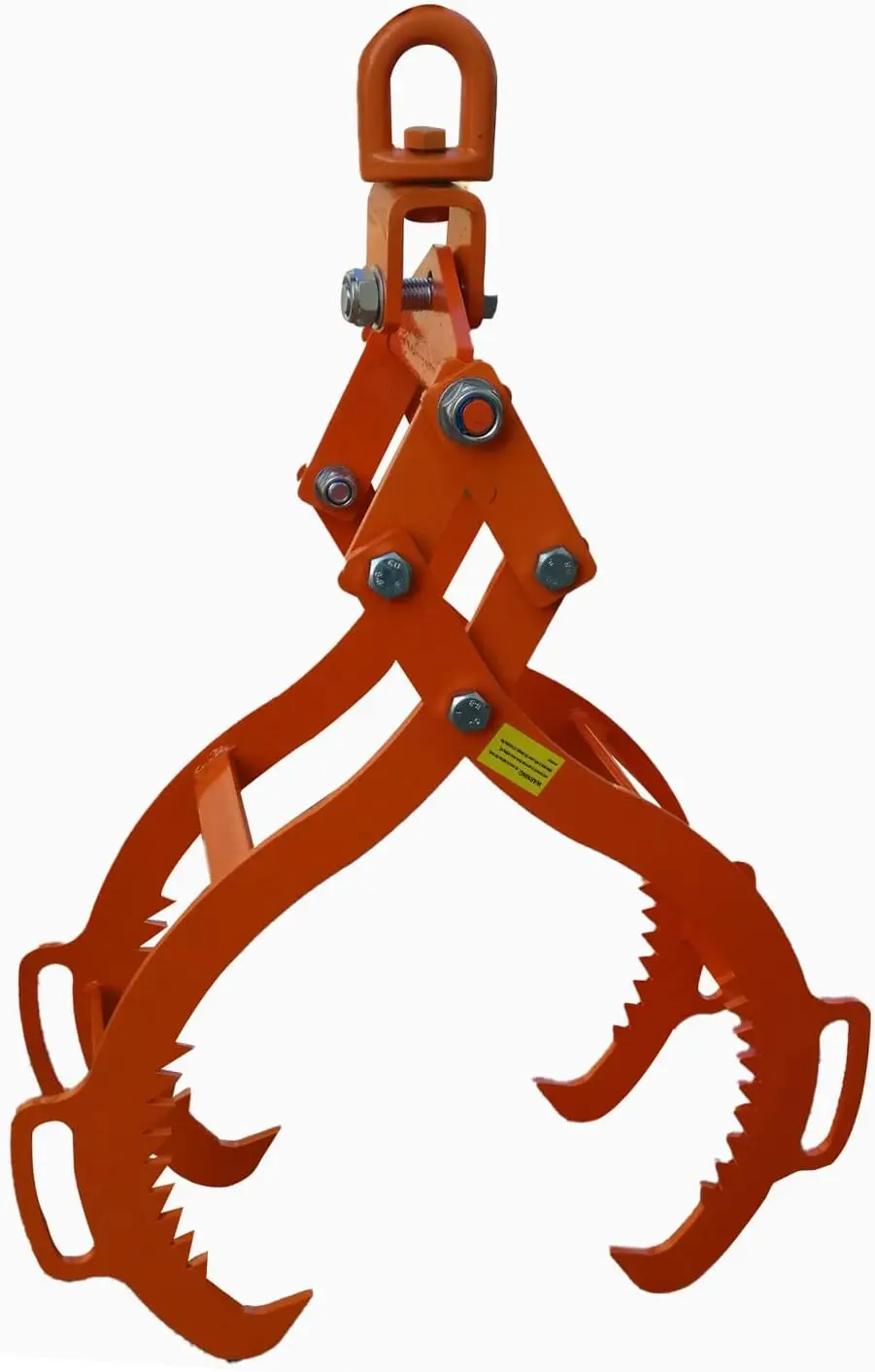 

28/32 inch Log Lifting Tongs, 4 Claw Timber Heavy Duty Solid Steel, Swivel Dragging Tongs for Logs (32")