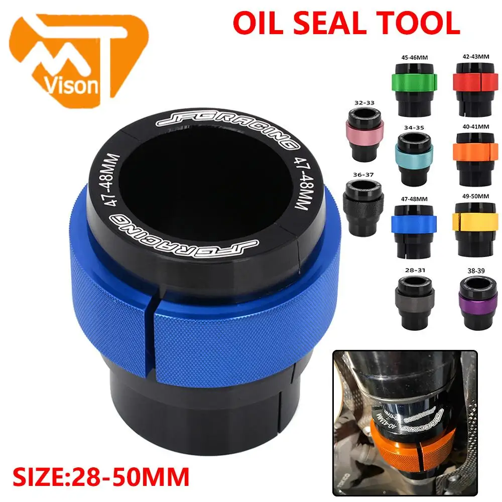 Motorcycles Accessories CNC Front Fork Oil Seal Driver Tool 28-50 MM Tools For KTM HONDA KAWASAKI SUZUKI Universal Dirt Pit Bike