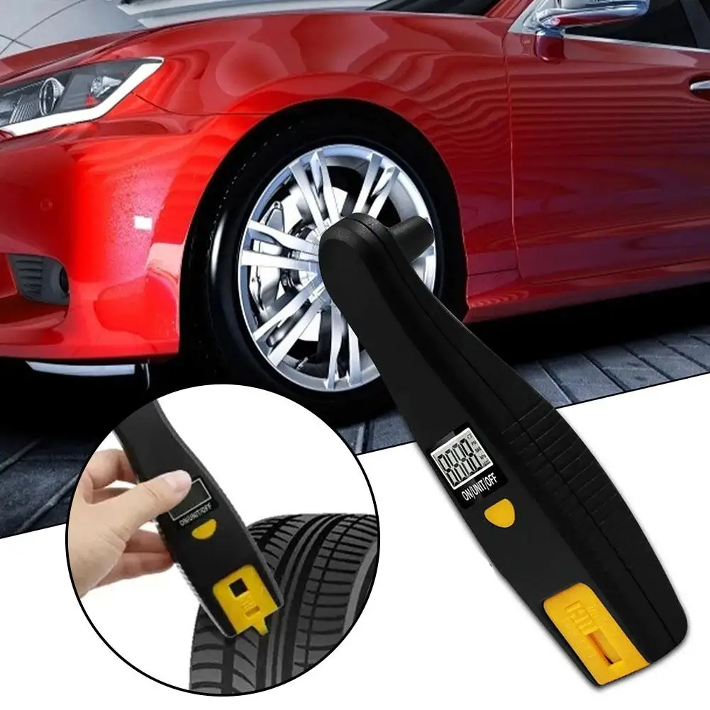 Car Tire Tester Digital Tire Pressure And Tread Scale Automatically Collect Data For Real-time Monitoring Ensure Driving Safety