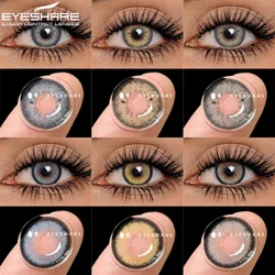 EYESHARE Natural Colored Contacts Lenses for Eyes 2pcs Blue Colored Contacts Beautful Pupils Yearly Eyes Brown Cosmetic Contacts