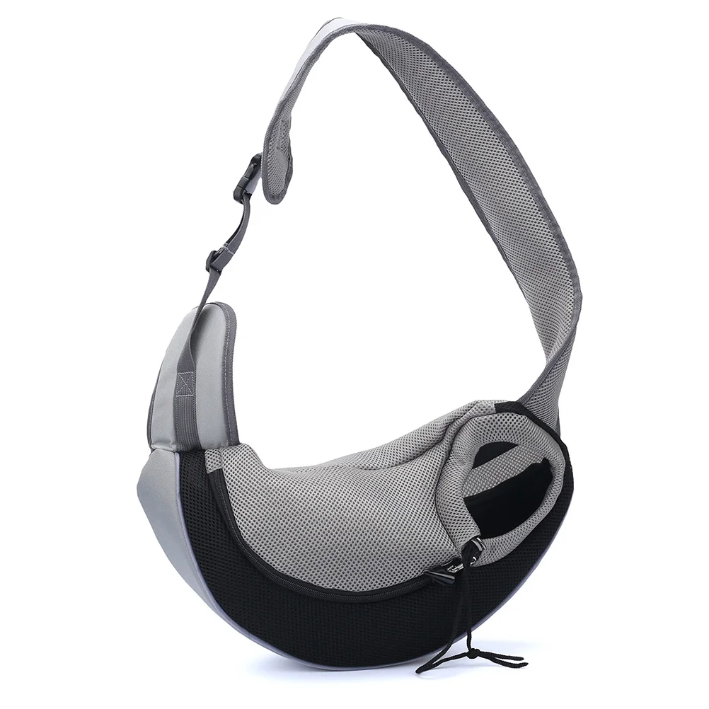 

Pet Single Shoulder Bag Mesh Pet Carrier Comfortable Portable Hands Free Dog Sling Bag Head Out Ventilated for Small Pets Size L