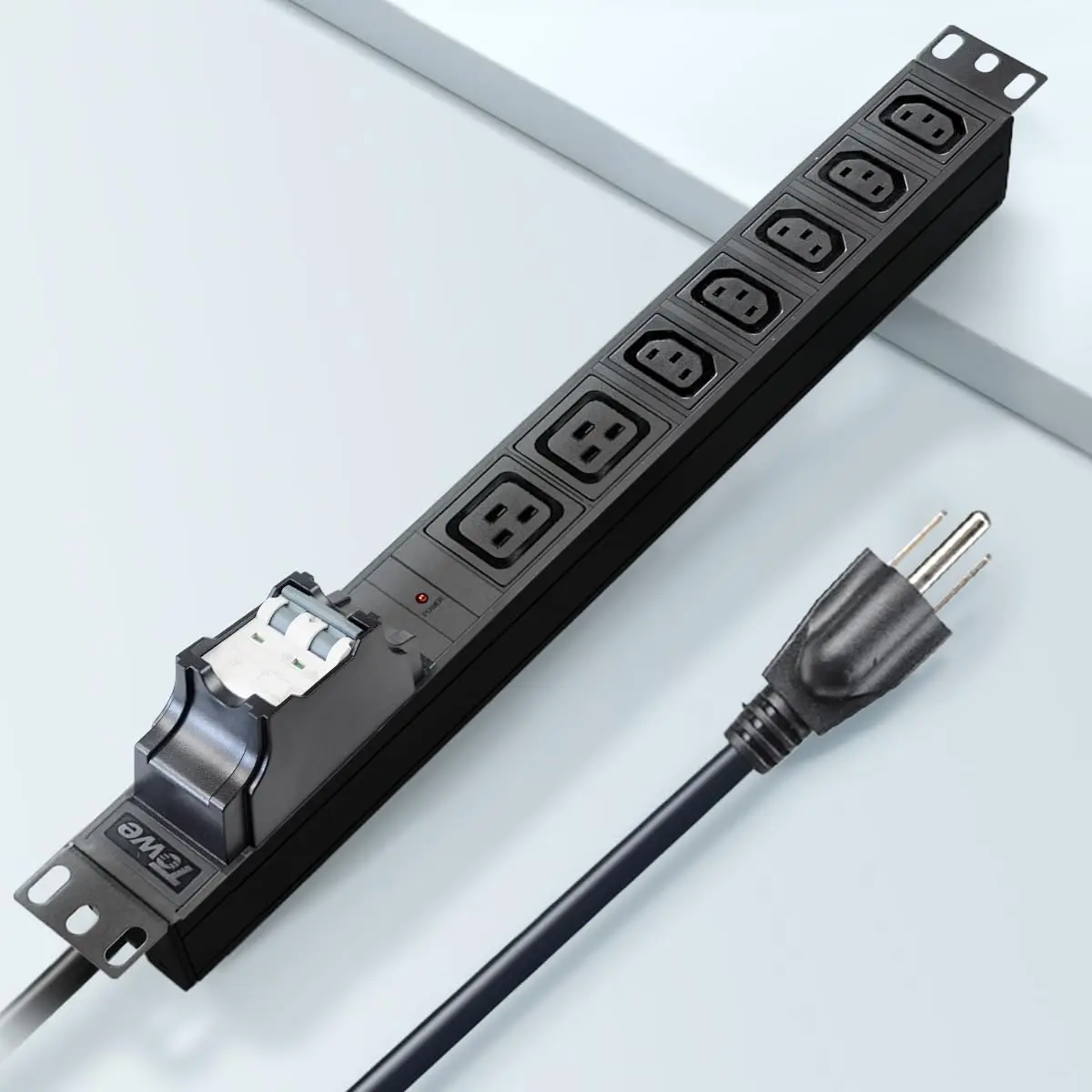Hybrid Rack PDU 2 IEC C19 + 5 IEC C13 Outlet 16A Heavy Duty Metal Power Distribution Unit with Circuit Breaker for Server Center