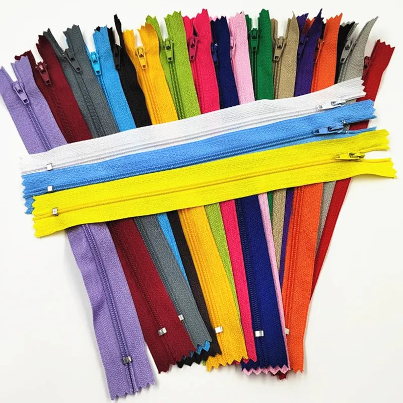 5Pcs 7.5-60Cm (3Inch-24 Inch) Nylon Coil Zippers Suitable For Clothing (20 Colors)