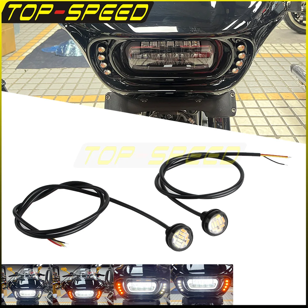 

For Harley Softail Fat Bob 114 FXFBS 18-24 FXFB Motorcycle Front Headlamp Assembly LED Light Projector Lens Trun Signal Lamps