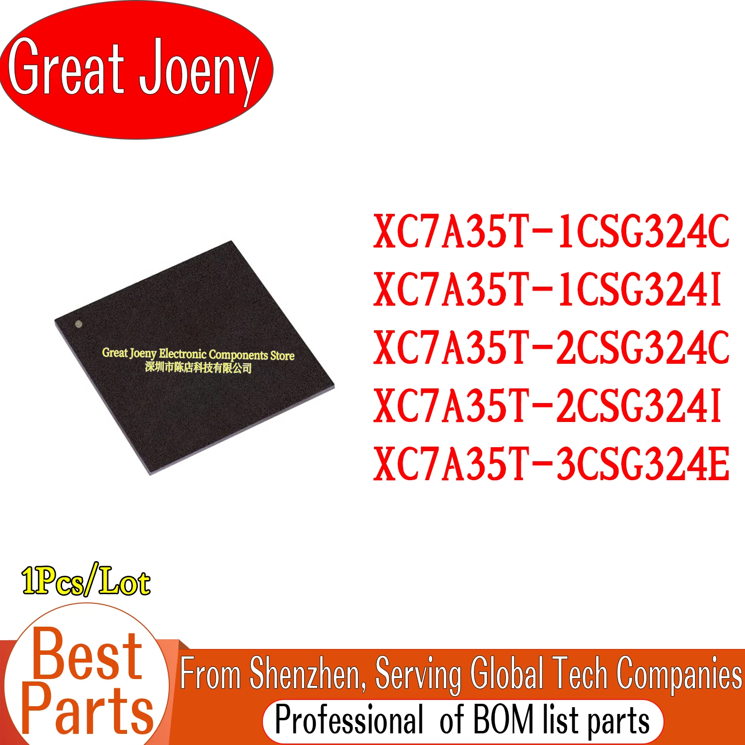 

100% New Original XC7A35T-1CSG324C XC7A35T-1CSG324I XC7A35T-2CSG324C XC7A35T-2CSG324I XC7A35T-3CSG324E IC Chipset BGA-324