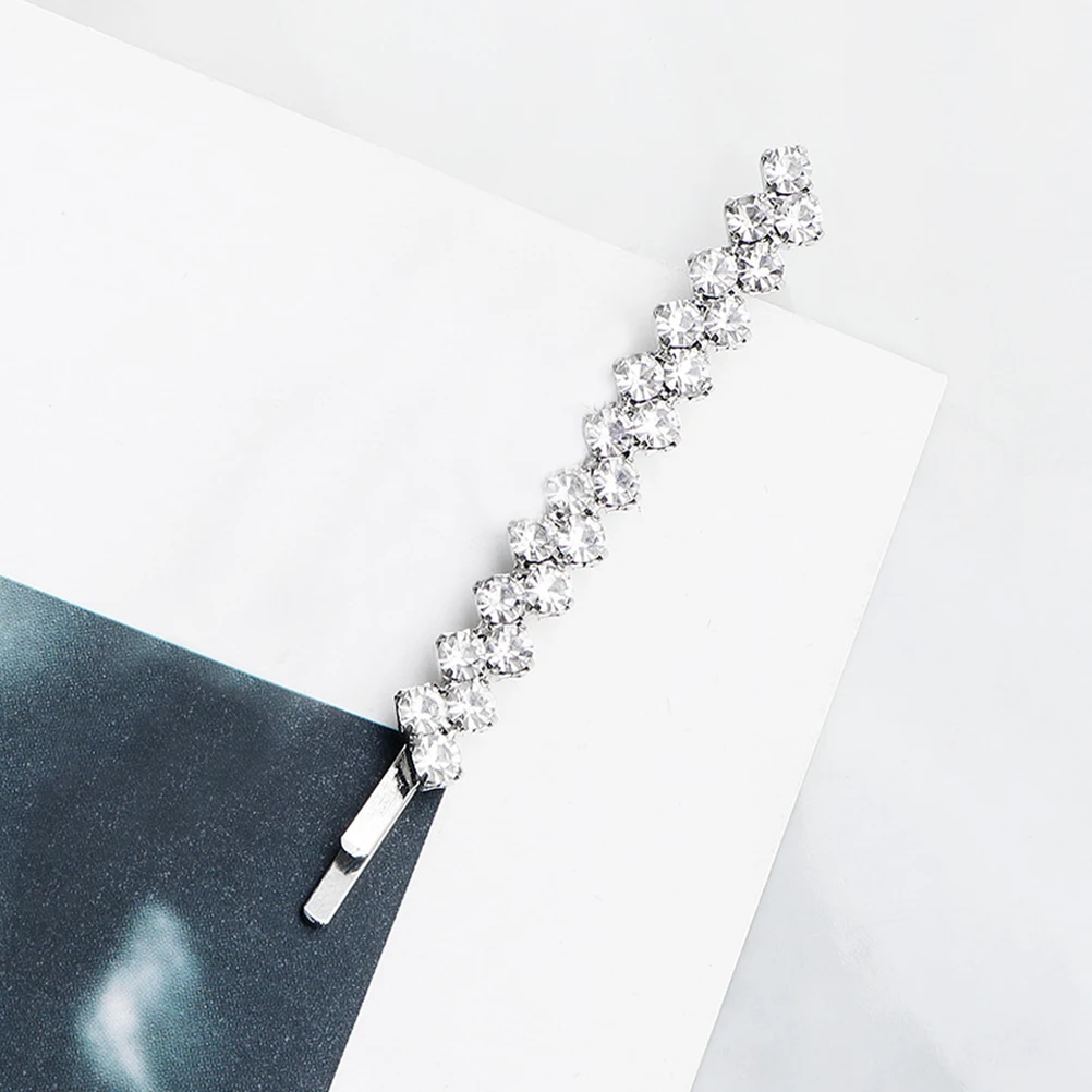 

Crystal Hairpin Fancy Bling Rhinestones Headgear Weave Barrettes Glitter Small Zinc Alloy Accessories Pins