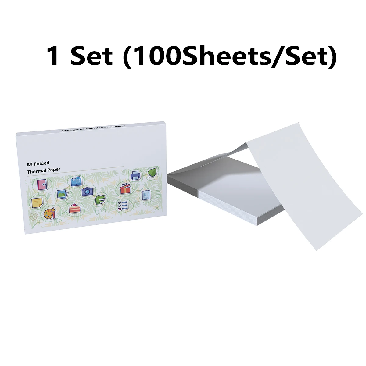 A4/US Letter Thermal Paper 100 Sheets High for Receipt/Shipping Label/Medical Records, Compatible with A40/X8/M08F Printers