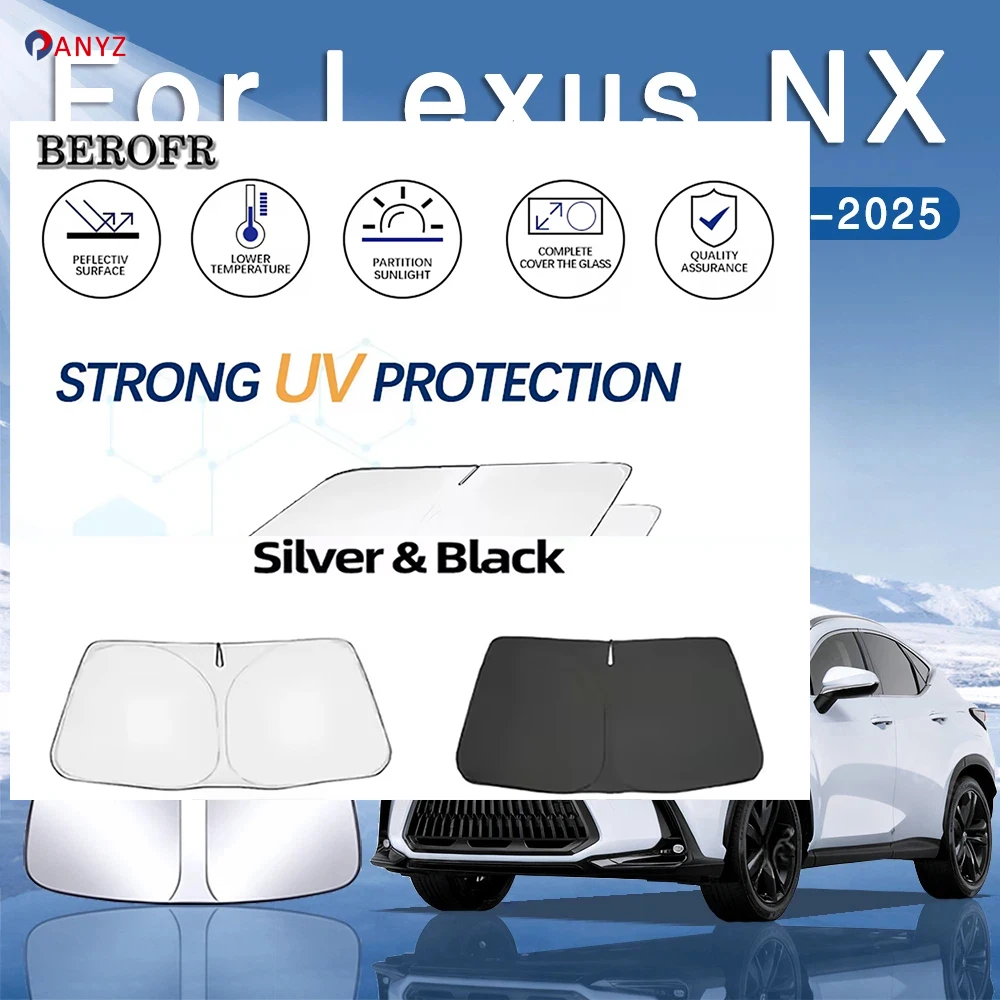

For Lexus NX AZ20 2022 2023 2024 2025 Car Sun Visor Front Windshield Sunshade Heat Insulation Summer Cooling Auto Accessories