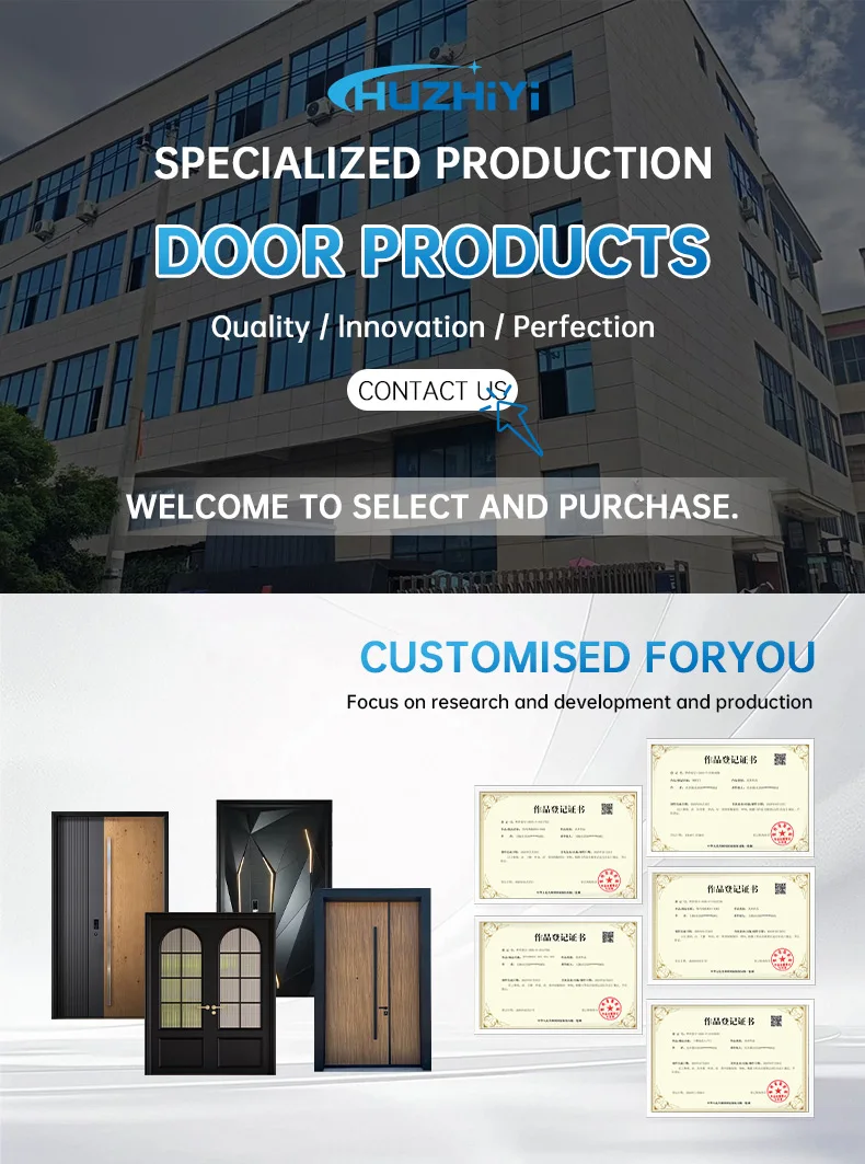 고품질 중국산 금속 현관문, 방탄 및 허리케인 충격 방지 기능으로 가정 안전 보장