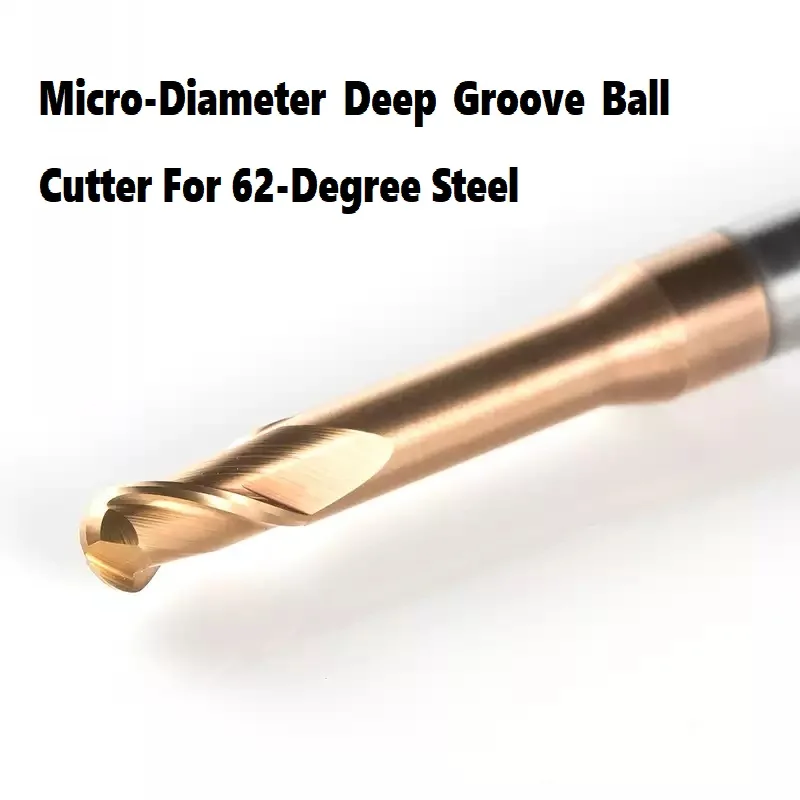 

62-Degree Tungsten Steel Ball-End Milling Cutter With Small Diameter And Deep Groove Coated CNC Nc Tool