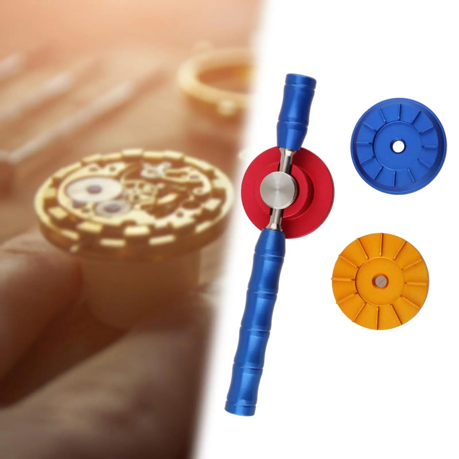 Watch Opener Tool, Kit Repairing Maintenance, Professional with 3 Dies, Watchmaker Watch Case Opener Watch Back Cover Remover