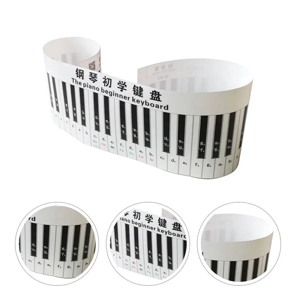Piano Keyboard Decals 3D Finger Practice Guide for Beginners Electronic Piano Learning Stickers