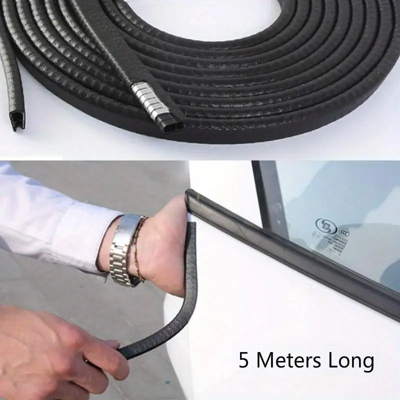 1Pc 5 Meter Car Door Edge Scratch Protector Strip Sealing Guard Trim for All Vehicles Universal Fit