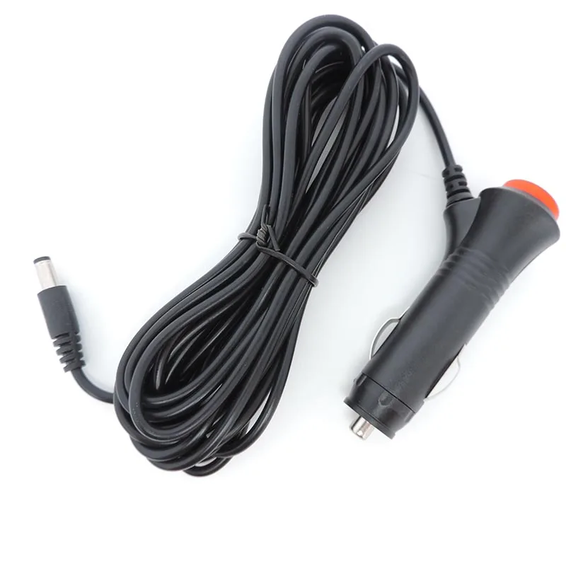 DC 12V 24V รถอะแดปเตอร์ชาร์จไฟแช็กแหล่งจ่ายไฟขยายสายปลั๊กสายไฟสําหรับรถกล้อง 2.1x5.5 มม.0.5 M-5 M L1