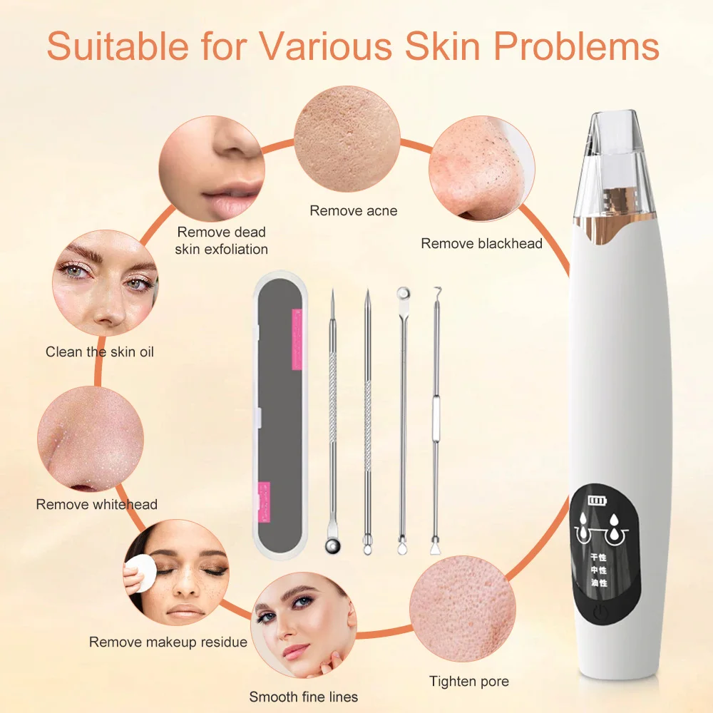 真空鼻にきびリムーバー洗顔美容機フェイシャル吸引クリーナーにきび角質リムーバー抽出スキンケア