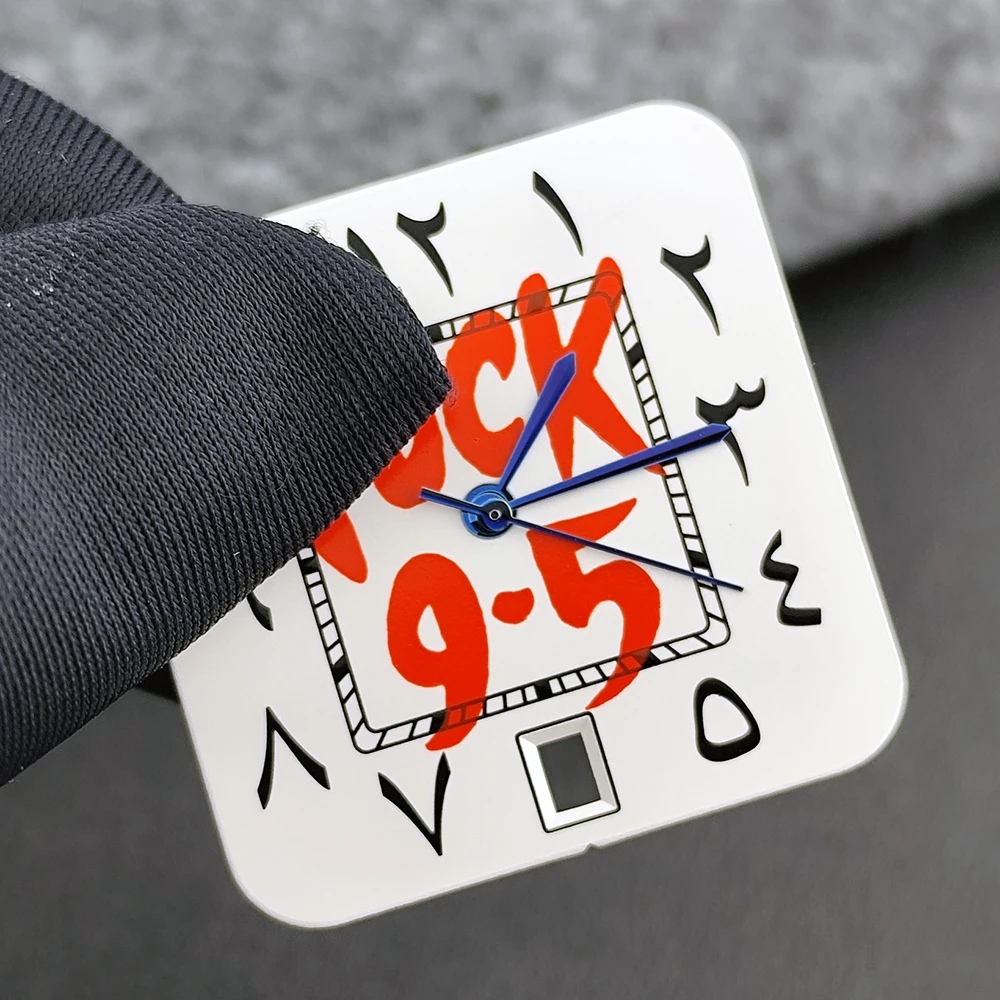 Tarcza Santos NH35, cyfry arabskie 9.5, tarcza 27mm z własnym logo, kwadratowa tarcza pasująca do mechanizmu NH35, akcesoria do zegarków.