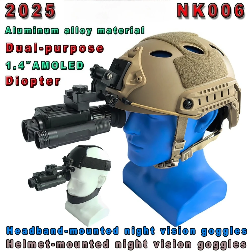 

NK006 Helmet Night Vision Monocular Long-Distance Infrared 5X Zoom 1080P Digital Hunting Night Vision Goggles Telescope