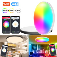 RGB LED Ceiling Light Tuya Wifi Chandelier 30W 220V Smart Life Dimmable Voice Control For Home Decoration Compatible with Alexa