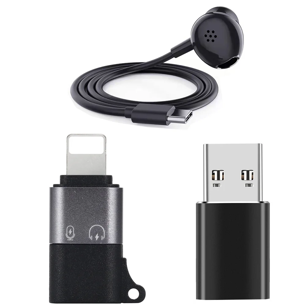 Type C To USB Adapter Monitor Headphone OTG Fast Charging Data Cable Converter Data Transfer Adapter for Lavalier Microphone