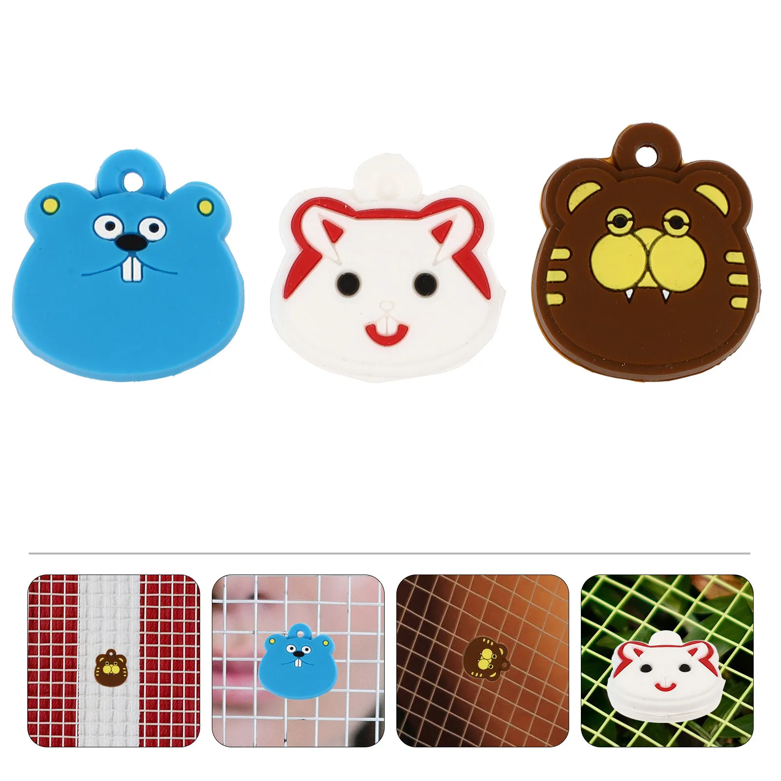 3 قطعة مضرب تنس الاهتزاز المخمدات الكرتون سيليكون مضرب امتصاص الصدمات المضادة للاهتزاز الذراع الراحة مضرب تنس #3