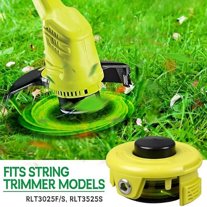 【Hot Cake】Trimmer Spool For Ryobi Rlt3025f RAC119 Mowing Rope,RAC118 Cover And Spring