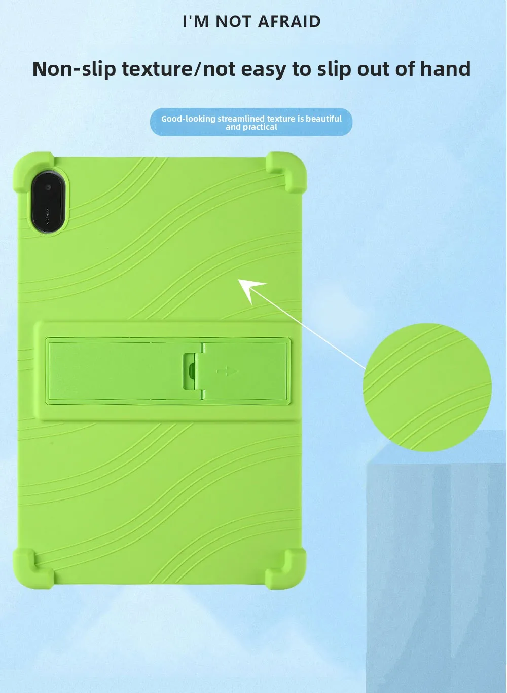 Silikonhülle für Honor Pad X8a 11 Zoll NDL-W09 Stoßfeste Schutzhülle mit Ständer TPU Vollständiger Fallschutz – Detail 2
