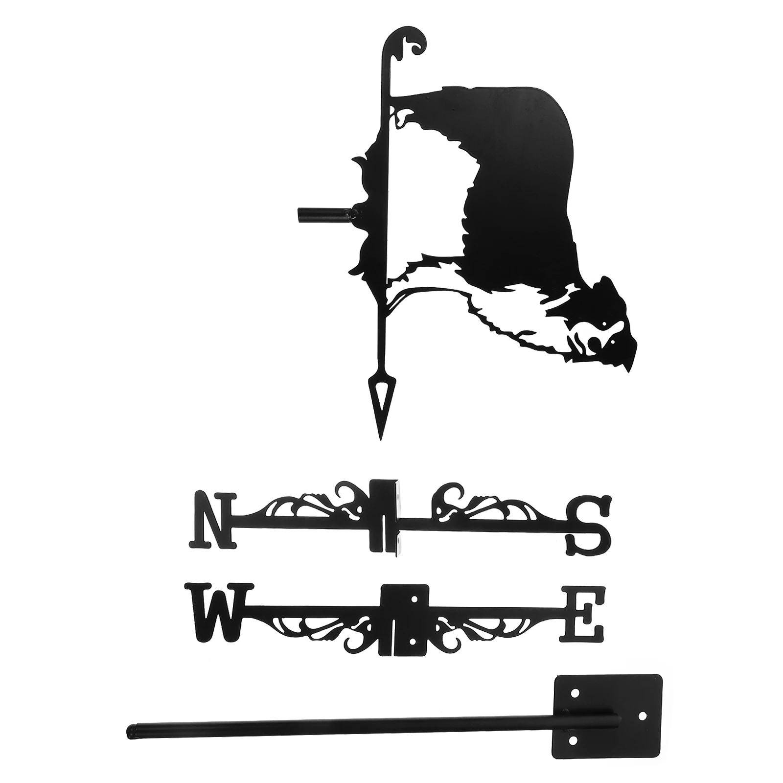 

Iron Animal Weather Vane 3D Dog Roof Yard Decor Durable Iron Wind Direction Indicator Garden Ornament Metal Weathervane