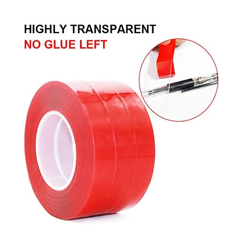 2Mm-45Mm Dubbelzijdige Tape Acryl Transparante Geen Sporen Sticker Voor Led Strip Auto Vaste Tablet vaste