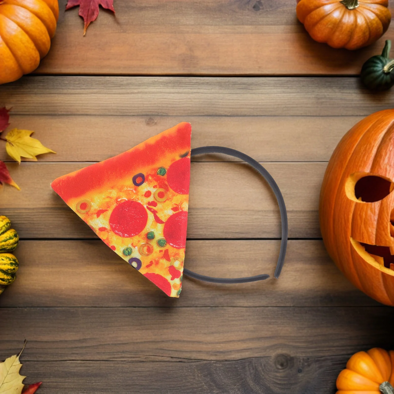 2개 피자 머리띠 재미있는 모자 할로윈 크리스마스 코스튬 액세서리 성인 어린이용 파티 장식 피자 액세서리