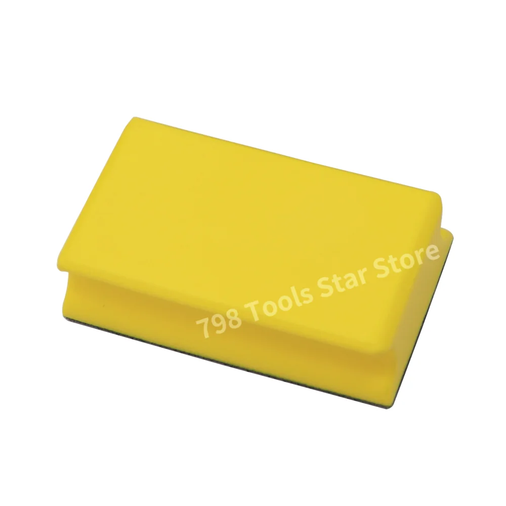 1PC 70 x 120mm Hand Sanding Block Rectangle Hook and Loop Backing PU Foam Sanding Pad for Woodworking Furniture Restoration