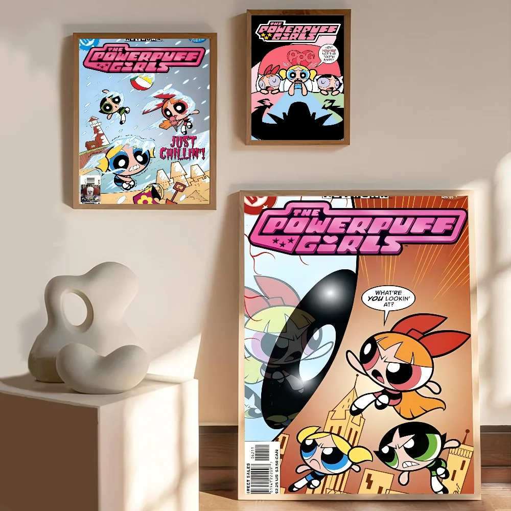 1pc The Super Powerpuff Girls Poster HD Posters Home Room Bar Cafe Decor Art Wall Painting Picture