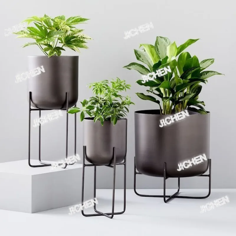 

ZQQ Nordic Plant Shelves Simple Balcony Decoration Flower Pot Stand Living Room Modern Flower Pot Rack Outdoor Garden Furniture