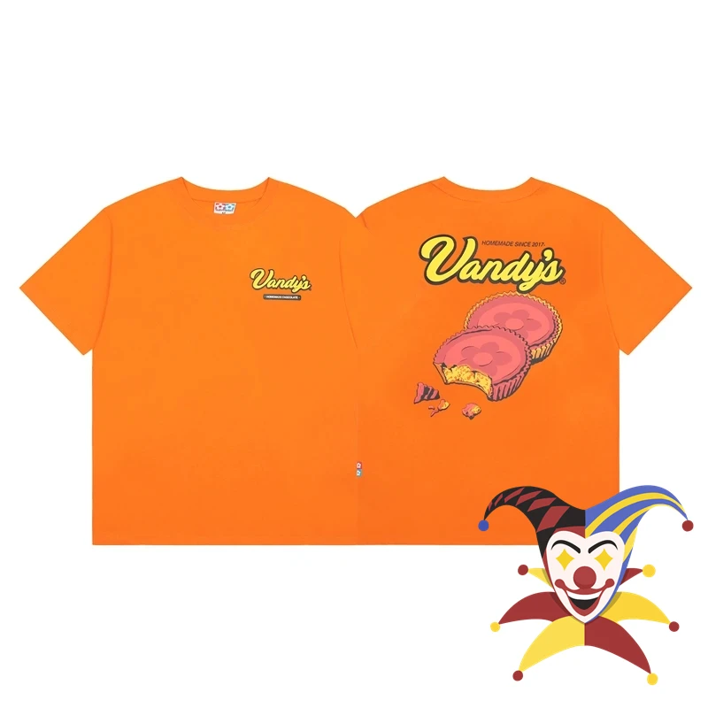 Orange VandyThepink T Shirts Men Women 1:1 High Quality Cake Printing Top Tees