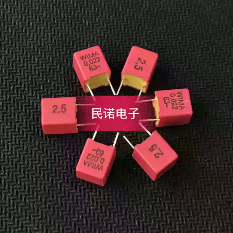 10-100pcs FKP2 63V 0.022UF 63V 223 brand new WIMA capacitors with a pin distance of 5mm for audio capacitors
