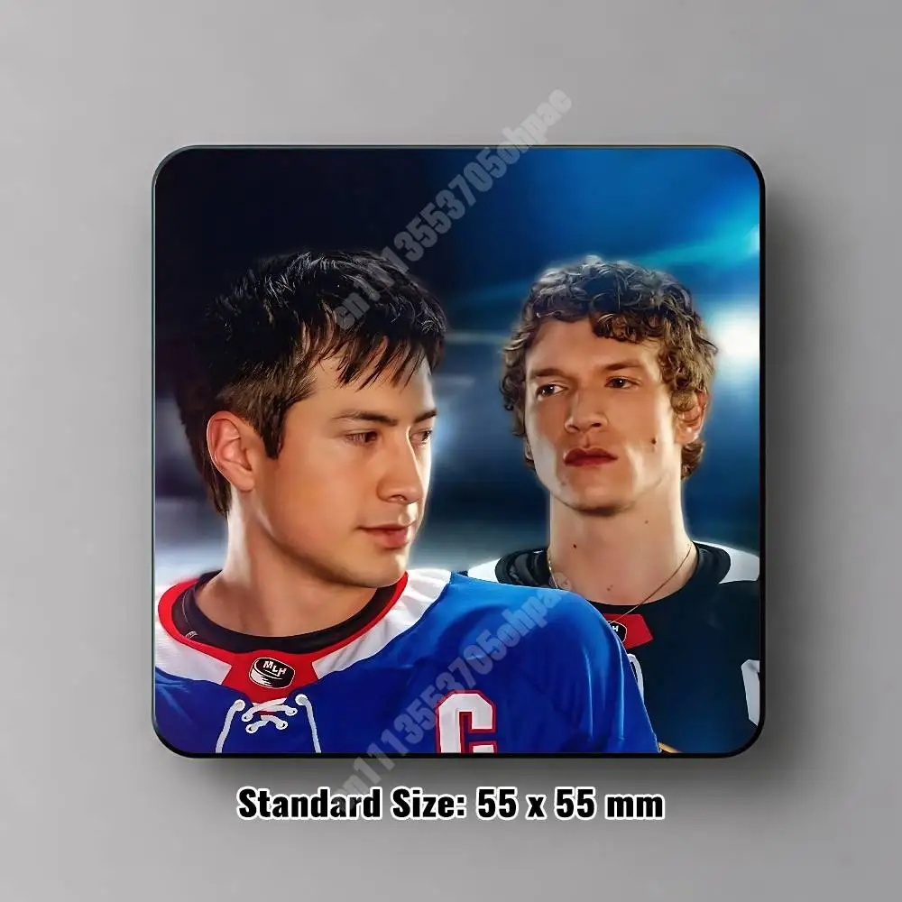 H-Heated R-Rivalry Ice Hockey Magnetic Sticker Reflective Fridge Decal for Metal Surfaces Magnet Sign