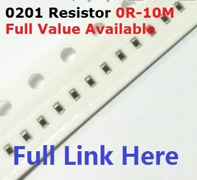 السفينة حرة 500 قطعة 0201 10K أوم 5% 0R ~ 10M 1/2W 10R 100R 220R 330R 470 أوم 1K 2.2K 10K 100K 0R 1R.5/6/7/8/9/R/K SMD رقاقة المقاوم #2