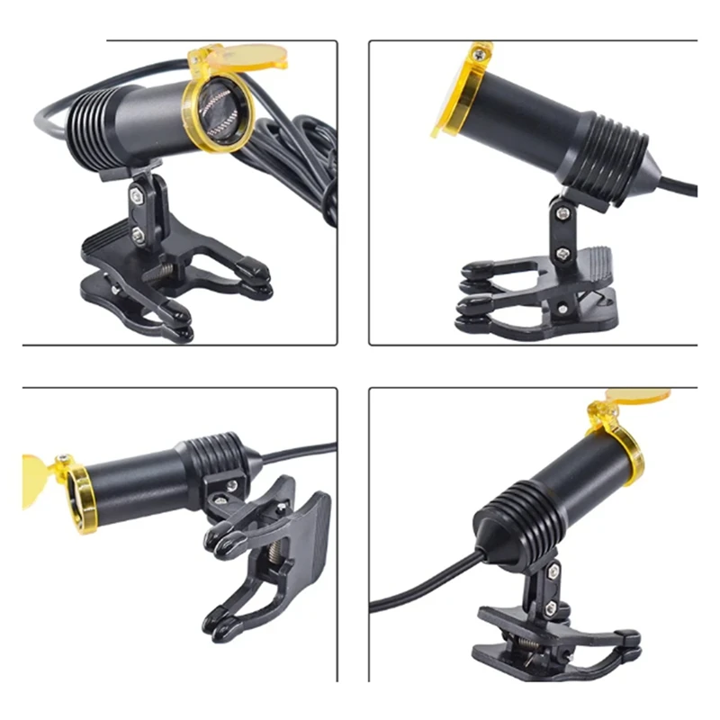 مصباح أمامي مكبر للأسنان عدسة أسنان 5 وات LED كشافات أمامية لأطباء الأسنان مع مشبك نظارات العدسة