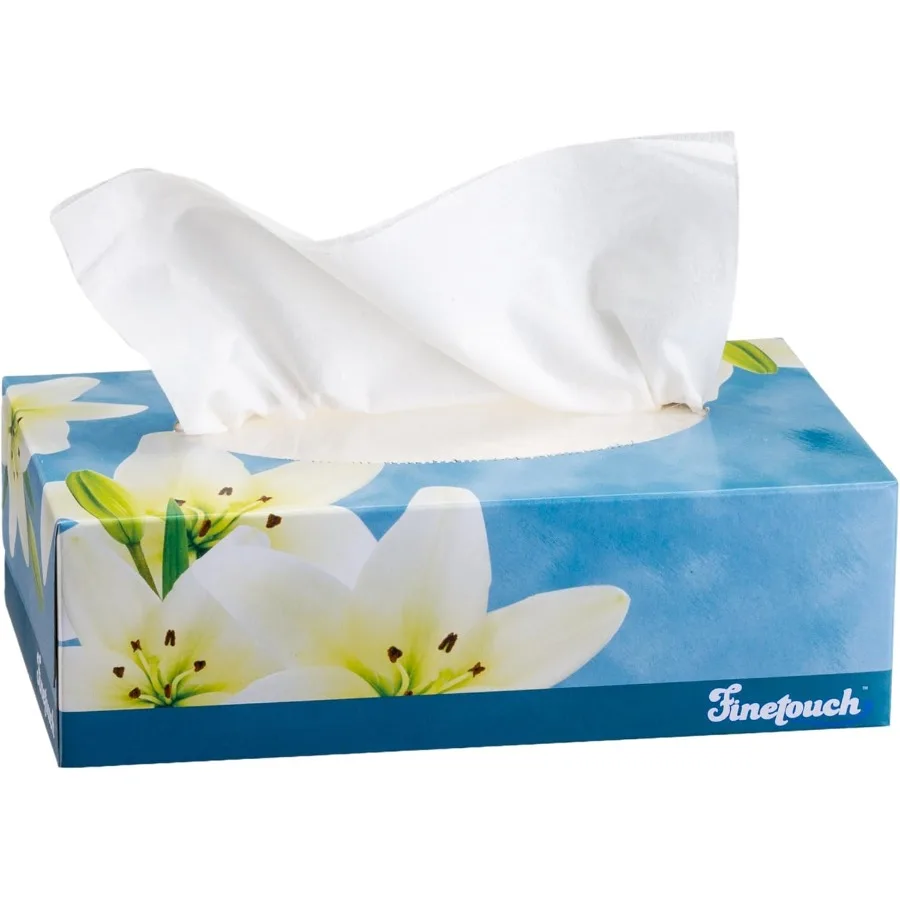 ファイントゥッチ 2プライ フェイシャルティッシュ 6箱入り 130枚入り ソフトティッシュ 合計780枚 強くて優しいティッシュ 家庭 オフィス 旅行 日常使いに