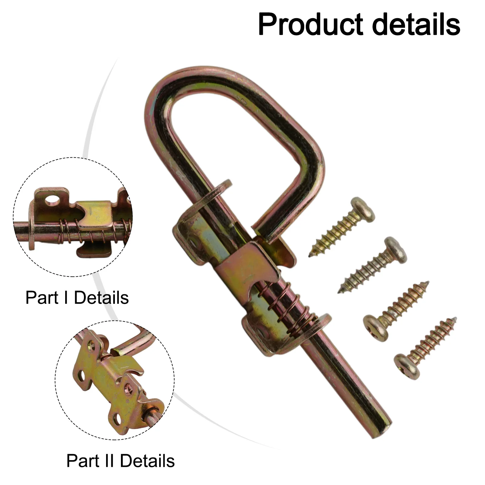 For Building Projects Spring Door Bolts Heavy Duty Door Bolts Easy To Extend And Retract High-strength Steel Optimum Security