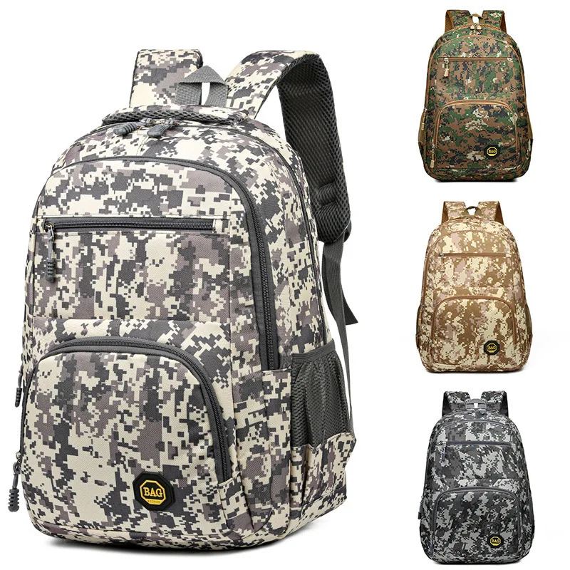 

New Sports Samouflage Shoulders Backpack Large Capacity Outdoor Leisure Backpack Simple Student Schoolbag