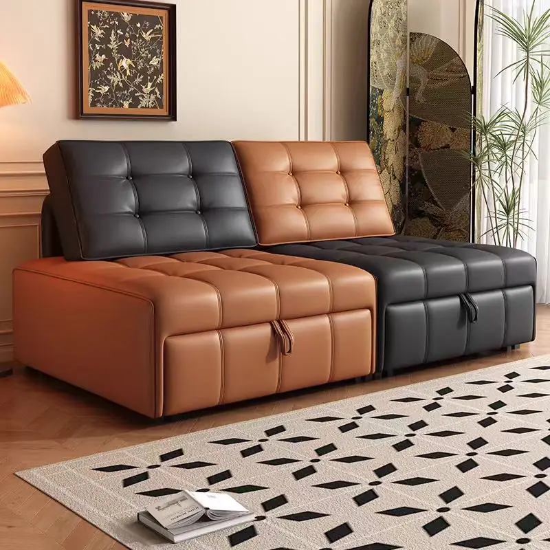 Modern Tufted Modular Sofa Bed With Storage And Pull-Out Convertible Sectional Sofa For Hotels