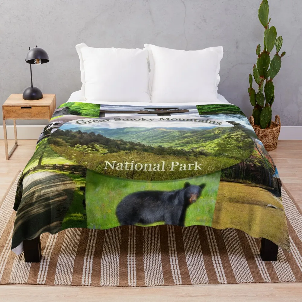 Explore Great Smoky Mountains National Park - TN Throw Blanket Giant Sofa Extra Large Throw Blankets