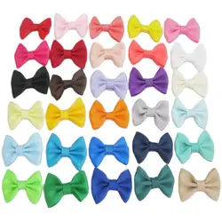 GS3525 Decorative Clothes Ornament Ribbon Bows 35MM Long 50Pcs Multicolors DIY Girls Headwear Sewing Accessories