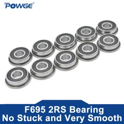 POWGE VORON F695-2RS Bearing 5*13*4 mm ABEC-7 Flanged Miniature F695 RS Ball Bearings F695RS For  Mobius 3.1 Voron 0/2.4 Printer