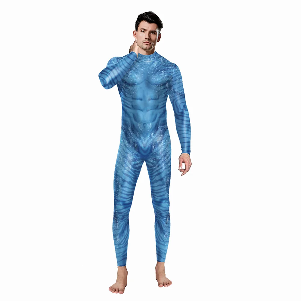 Mono 3D de película Avatar The Way of Water Alien para hombre y mujer, disfraz de Halloween, mono de fiesta Zenti, 2022